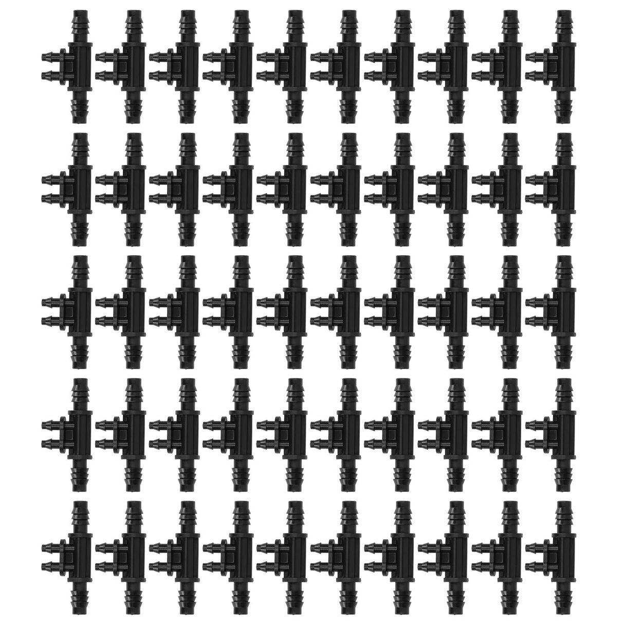 50PCS 4‑Way Connector 8/11 to 4/7mm Drip Irrigation Tubing Connector Fitting Gardening Accessory
