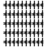 50PCS 4‑Way Connector 8/11 to 4/7mm Drip Irrigation Tubing Connector Fitting Gardening Accessory
