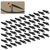 50PCS 4‑Way Connector 8/11 to 4/7mm Drip Irrigation Tubing Connector Fitting Gardening Accessory