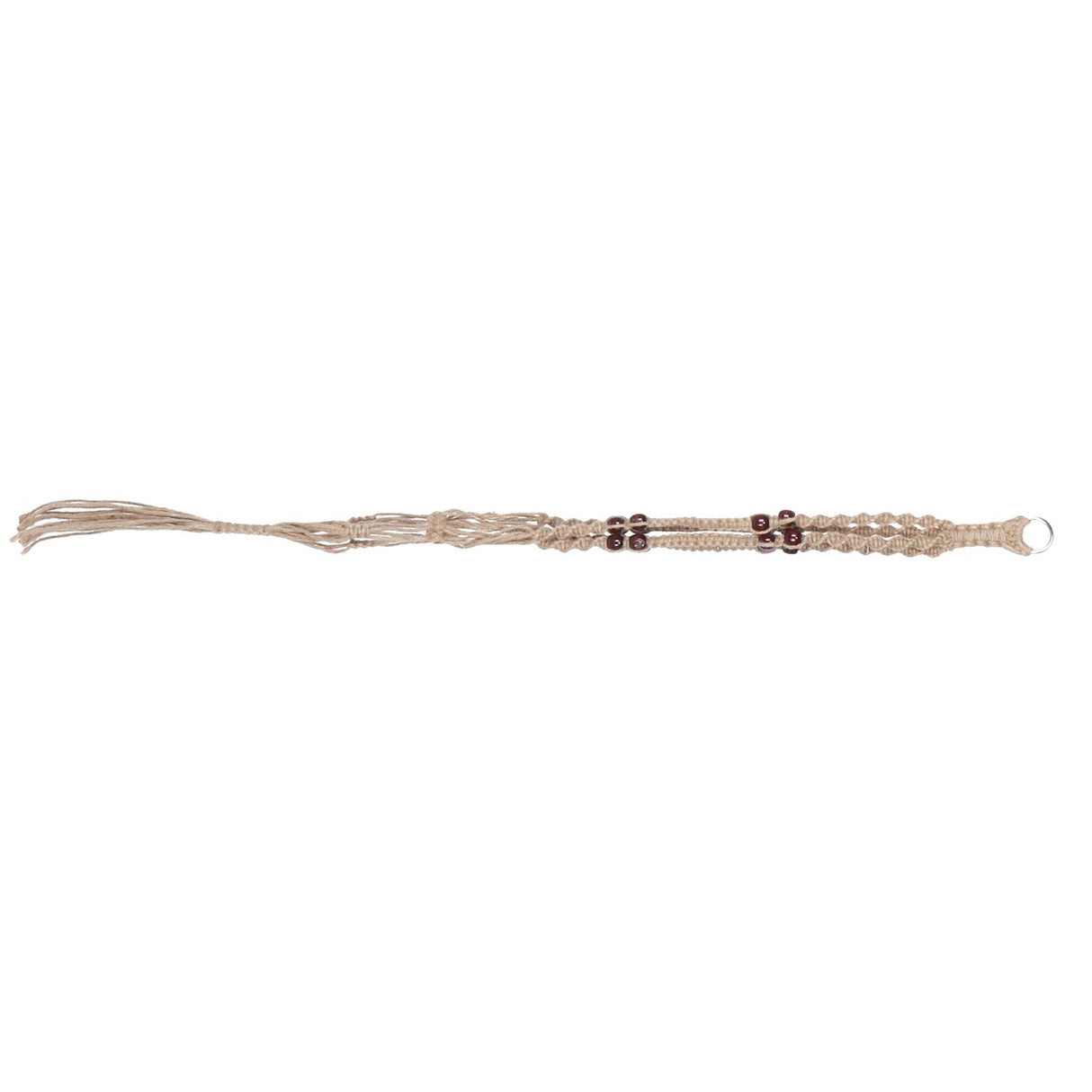 Plant Hanger Hanging Flowerpot Lifting Rope with Wooden Beads Indoor Outdoor Decoration
