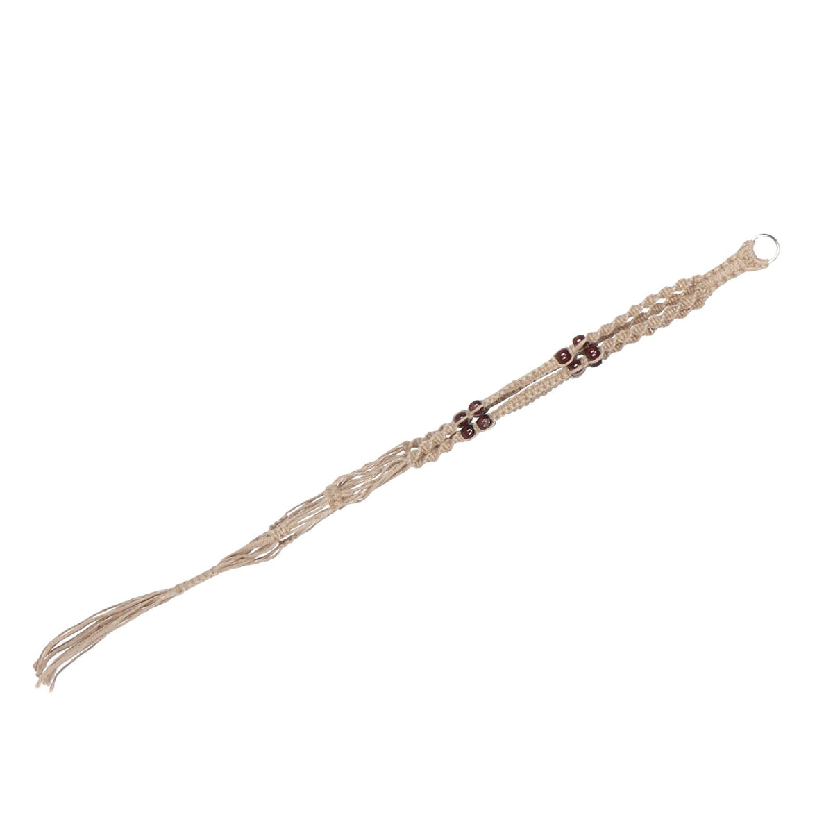 Plant Hanger Hanging Flowerpot Lifting Rope with Wooden Beads Indoor Outdoor Decoration