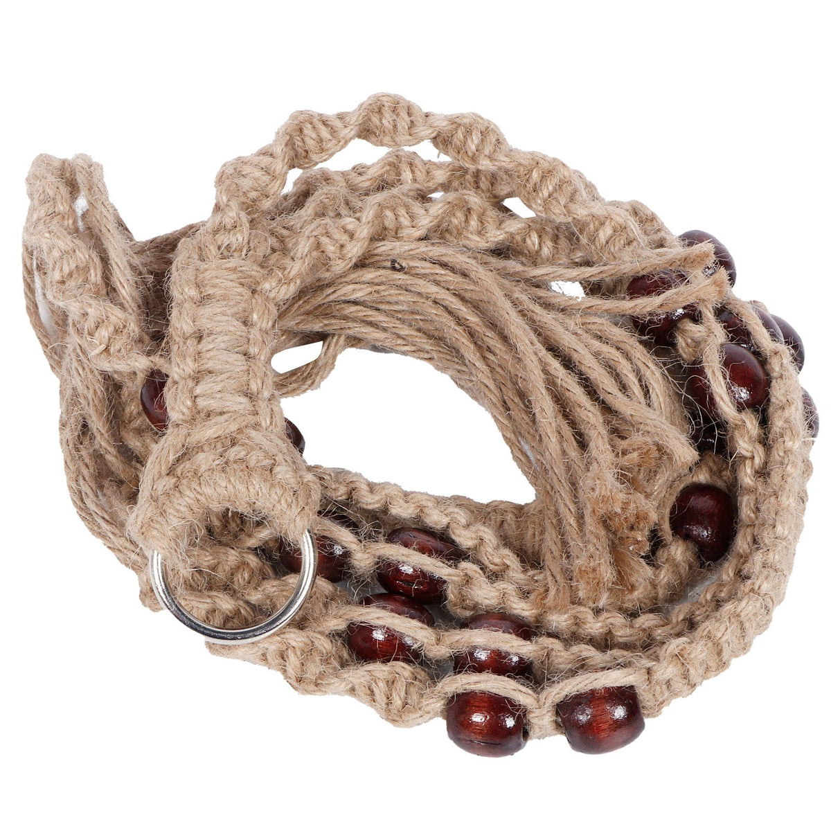 Plant Hanger Hanging Flowerpot Lifting Rope with Wooden Beads Indoor Outdoor Decoration