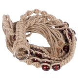 Plant Hanger Hanging Flowerpot Lifting Rope with Wooden Beads Indoor Outdoor Decoration - 45-Degree Angle