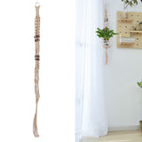 Plant Hanger Hanging Flowerpot Lifting Rope with Wooden Beads Indoor Outdoor Decoration