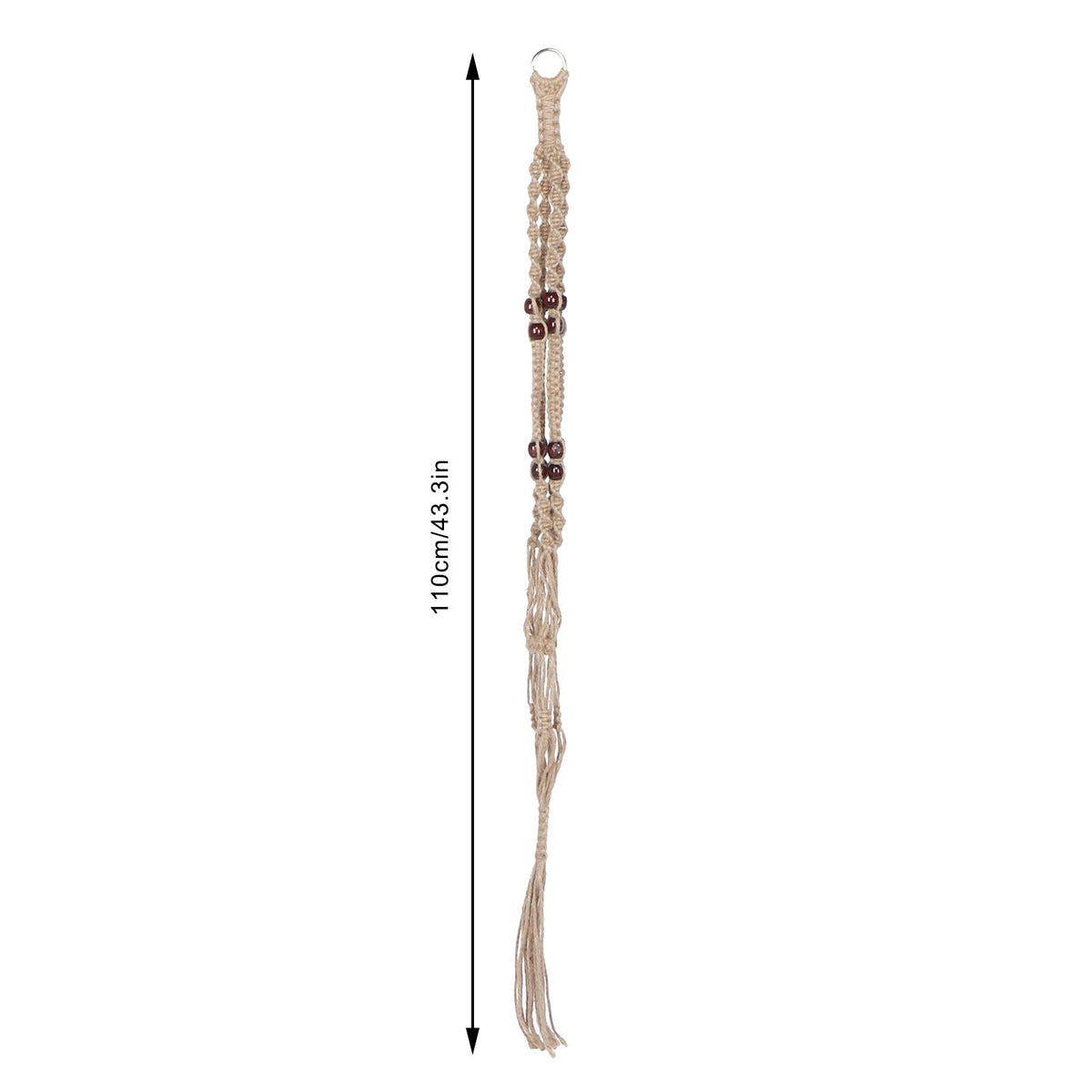 Plant Hanger Hanging Flowerpot Lifting Rope with Wooden Beads Indoor Outdoor Decoration