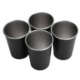 4Pcs Stainless Steel Picnic Cup Beer Beverage Drinking Cup for Outdoor Mountaineering Camping