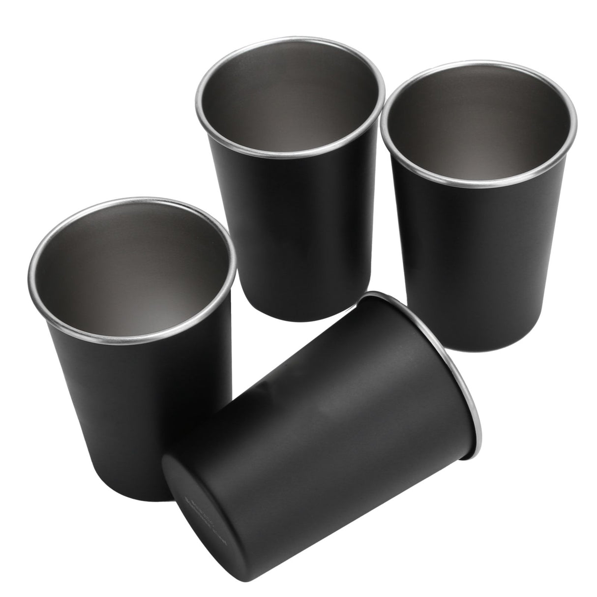 4Pcs Stainless Steel Picnic Cup Beer Beverage Drinking Cup for Outdoor Mountaineering Camping