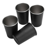 4Pcs Stainless Steel Picnic Cup Beer Beverage Drinking Cup for Outdoor Mountaineering Camping - Side View