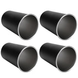4Pcs Stainless Steel Picnic Cup Beer Beverage Drinking Cup for Outdoor Mountaineering Camping - Top-Down View