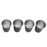 4Pcs Stainless Steel Picnic Cup Beer Beverage Drinking Cup for Outdoor Mountaineering Camping - Low Angle