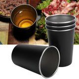 4Pcs Stainless Steel Picnic Cup Beer Beverage Drinking Cup for Outdoor Mountaineering Camping - Extra Image