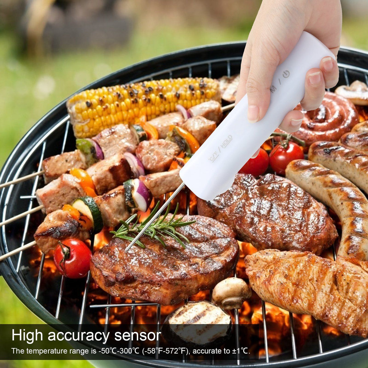 Collapsible Food Thermometer Quick Mearsurement Cooking Electronic Temperature Meter