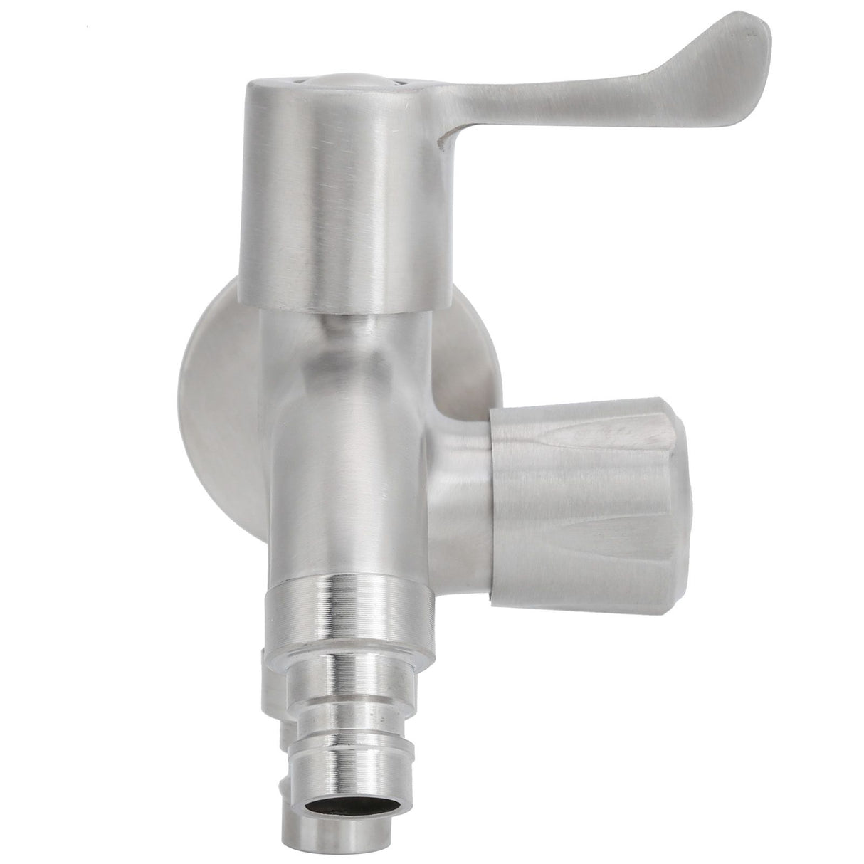 G1/2 Male Thread Water Faucet Dual Outlet Stainless Steel Water Tap for Gardens Washing Machines