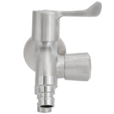 G1/2 Male Thread Water Faucet Dual Outlet Stainless Steel Water Tap for Gardens Washing Machines