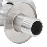 G1/2 Male Thread Water Faucet Dual Outlet Stainless Steel Water Tap for Gardens Washing Machines