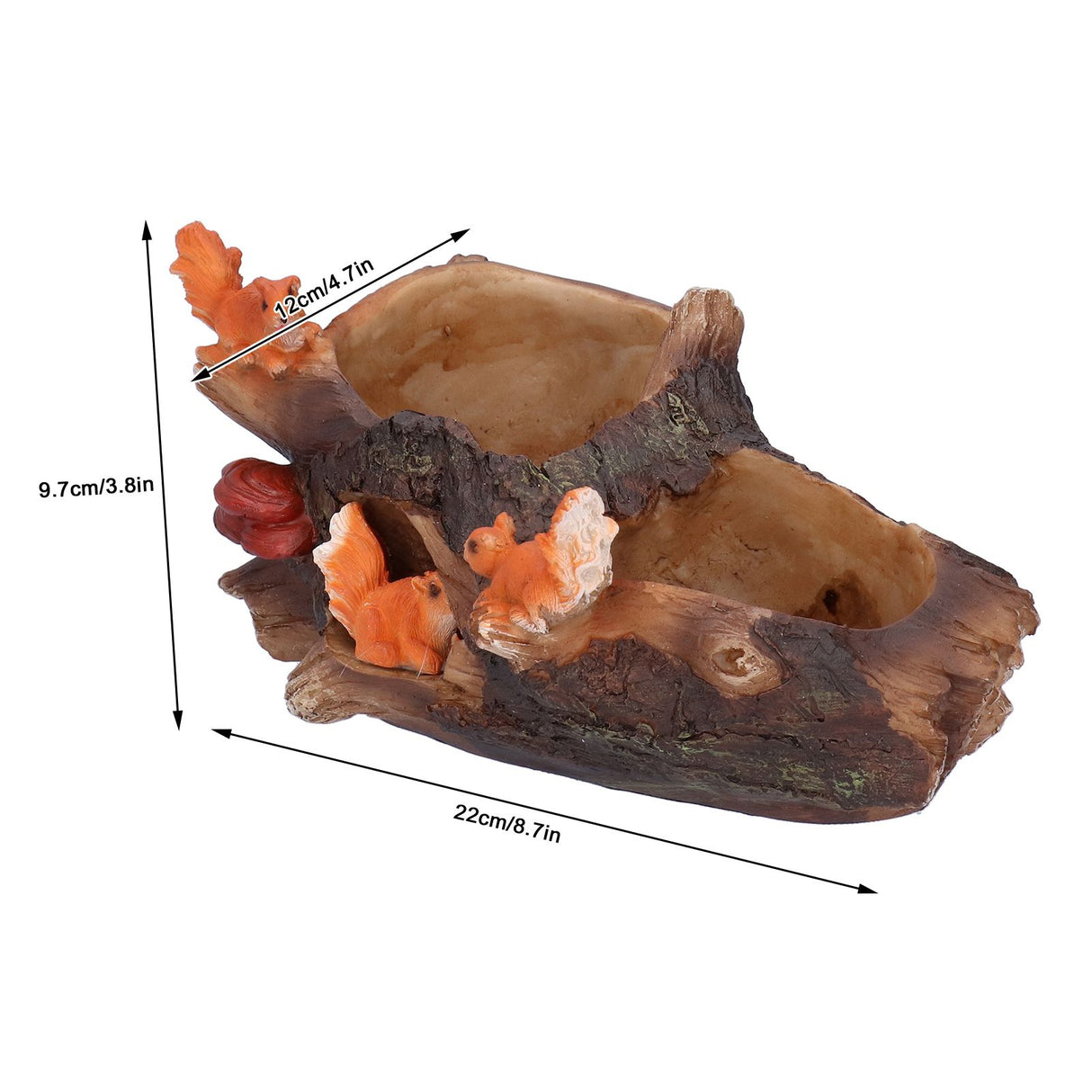 Plant Pot Innovative Waterproof Succulent Flower Bonsai Resin Planter Home DecorationSquirrels Chasing