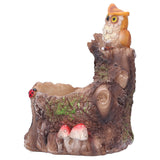 Plant Pot Innovative Waterproof Succulent Flower Bonsai Resin Planter Home DecorationEagle Standing on Tree - Front View