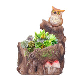 Plant Pot Innovative Waterproof Succulent Flower Bonsai Resin Planter Home DecorationEagle Standing on Tree - Extra Image