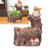 Plant Pot Innovative Waterproof Succulent Flower Bonsai Resin Planter Home DecorationEagle Standing on Tree - Extra Image