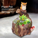 Plant Pot Innovative Waterproof Succulent Flower Bonsai Resin Planter Home DecorationEagle Standing on Tree - Extra Image