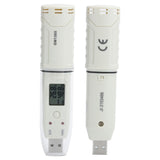 Digital Temperature Humidity Logger Indoor Thermometer Hygrometer Detector Data Recorder W/Alarm - Low Angle