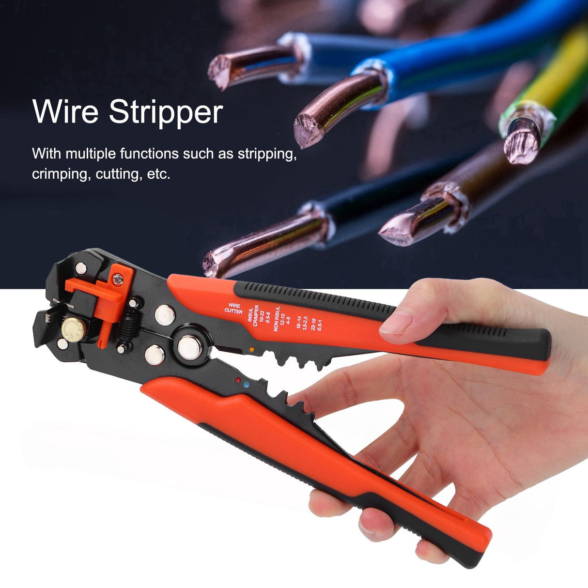 Wire Stripper Multifunctional Self‑Adjusting Household Pliers Trimming Cutter Tool