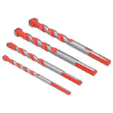 4pcs Multi‑Function Drill Bit Set 6mm/0.24in 8mm/0.31in 10mm/0.39in 12mm/0.47in Hole Opener Tool - 45-Degree Angle