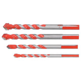 4pcs Multi‑Function Drill Bit Set 6mm/0.24in 8mm/0.31in 10mm/0.39in 12mm/0.47in Hole Opener Tool