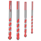 4pcs Multi‑Function Drill Bit Set 6mm/0.24in 8mm/0.31in 10mm/0.39in 12mm/0.47in Hole Opener Tool