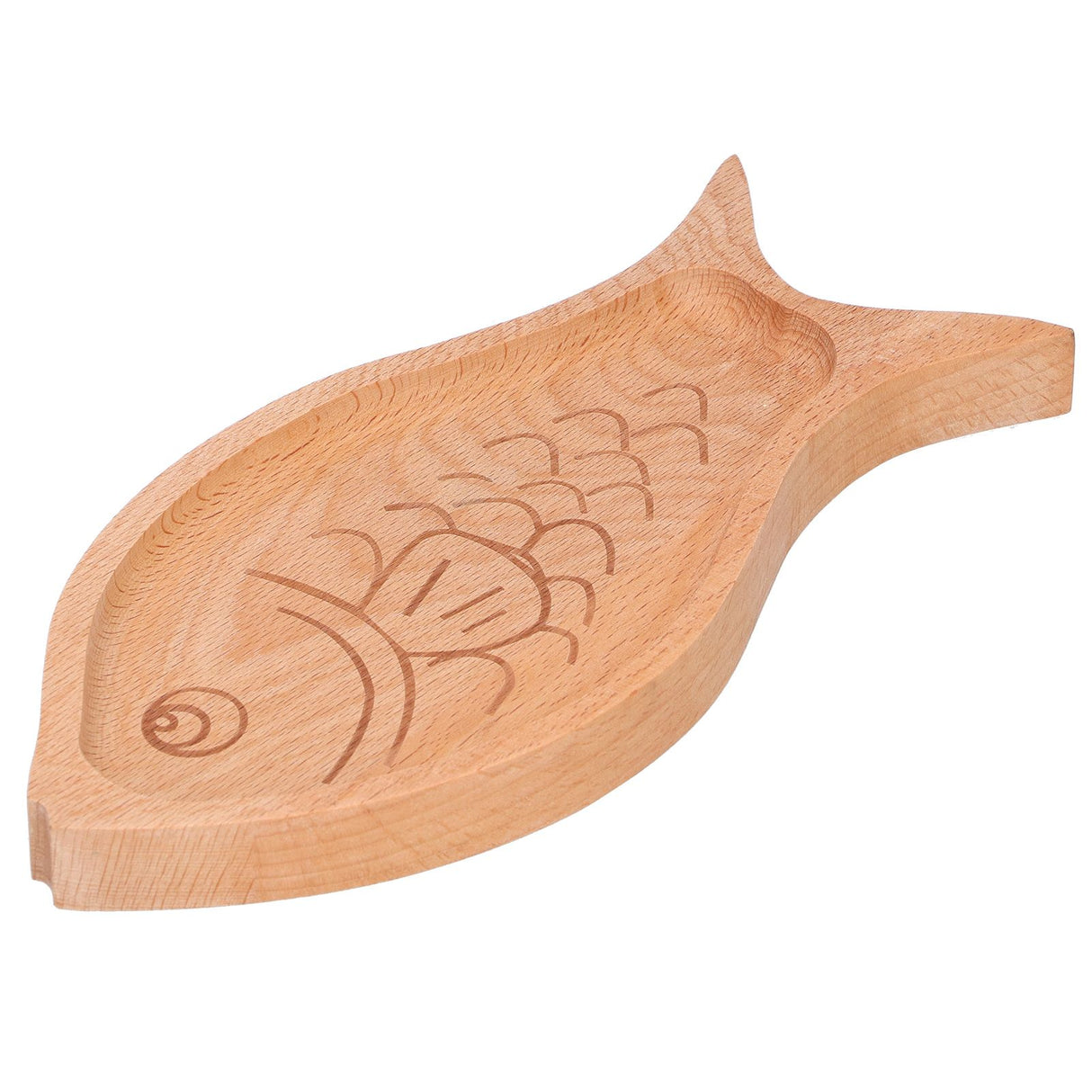 Wooden Plate FishShaped MultiGrain Creative Fruit Dessert Tray Table Box Candy Dish