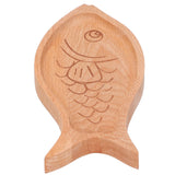 Wooden Plate FishShaped MultiGrain Creative Fruit Dessert Tray Table Box Candy Dish - Rear View