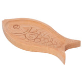 Wooden Plate FishShaped MultiGrain Creative Fruit Dessert Tray Table Box Candy Dish - Close-Up Angle