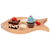 Wooden Plate FishShaped MultiGrain Creative Fruit Dessert Tray Table Box Candy Dish - Extra Image