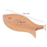 Wooden Plate FishShaped MultiGrain Creative Fruit Dessert Tray Table Box Candy Dish - Extra Image