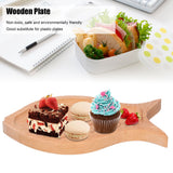 Wooden Plate FishShaped MultiGrain Creative Fruit Dessert Tray Table Box Candy Dish