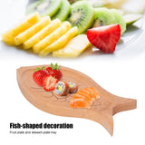 Wooden Plate FishShaped MultiGrain Creative Fruit Dessert Tray Table Box Candy Dish - Extra Image