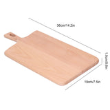 Wood Cutting Board Kitchen Vegetable Bread Fruit Pizza Chopping Plate Accessory Cutlery 36x19x1.5cm
