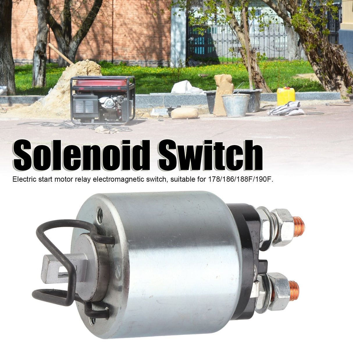 Motor Starter Relay Solenoid Switch Generator Accessory Fit for 178/186/188F/190F Square Head