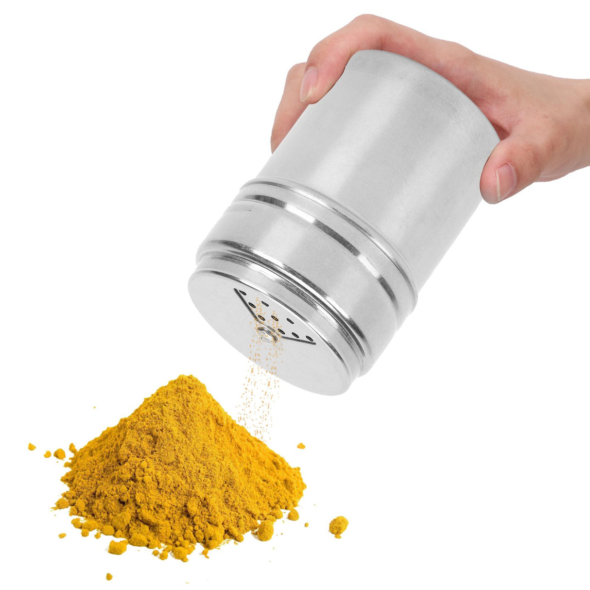 5PCS Seasoning Bottle Stainless Steel Spice Shaker with Rotating Cover Kitchen Gadget BBQ Tool
