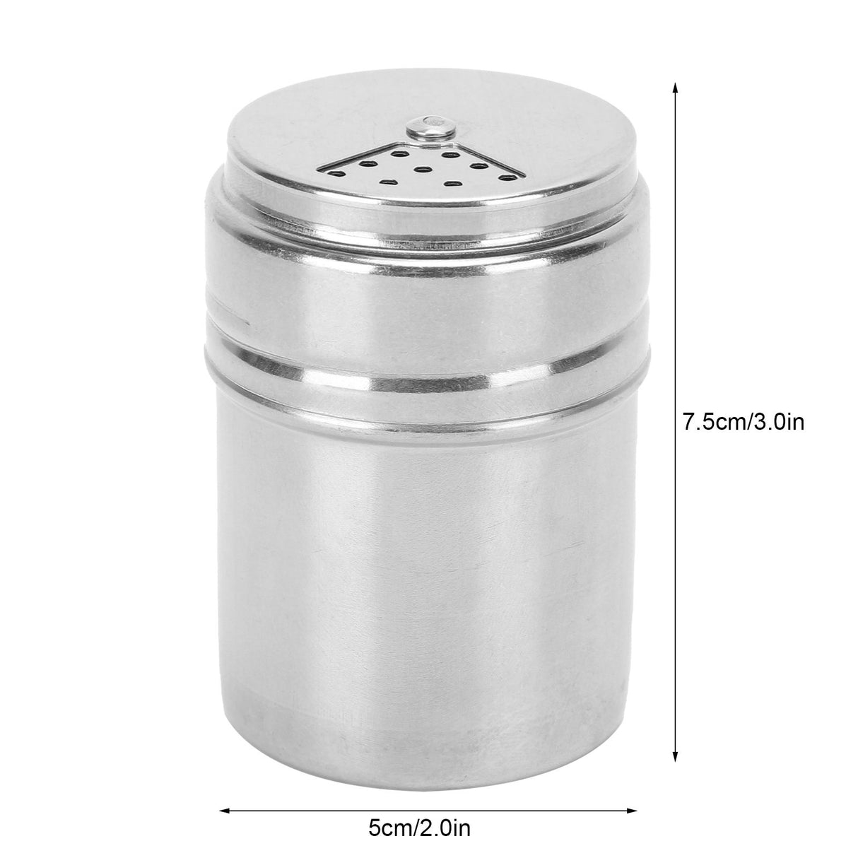 5PCS Seasoning Bottle Stainless Steel Spice Shaker with Rotating Cover Kitchen Gadget BBQ Tool