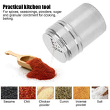 5PCS Seasoning Bottle Stainless Steel Spice Shaker with Rotating Cover Kitchen Gadget BBQ Tool - Extra Image