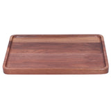 Walnut Service Plate Square Decoration Fruit Food Dessert Plate Tray Wooden BBQ Plate34x23x2
