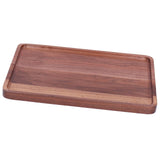Walnut Service Plate Square Decoration Fruit Food Dessert Plate Tray Wooden BBQ Plate34x23x2