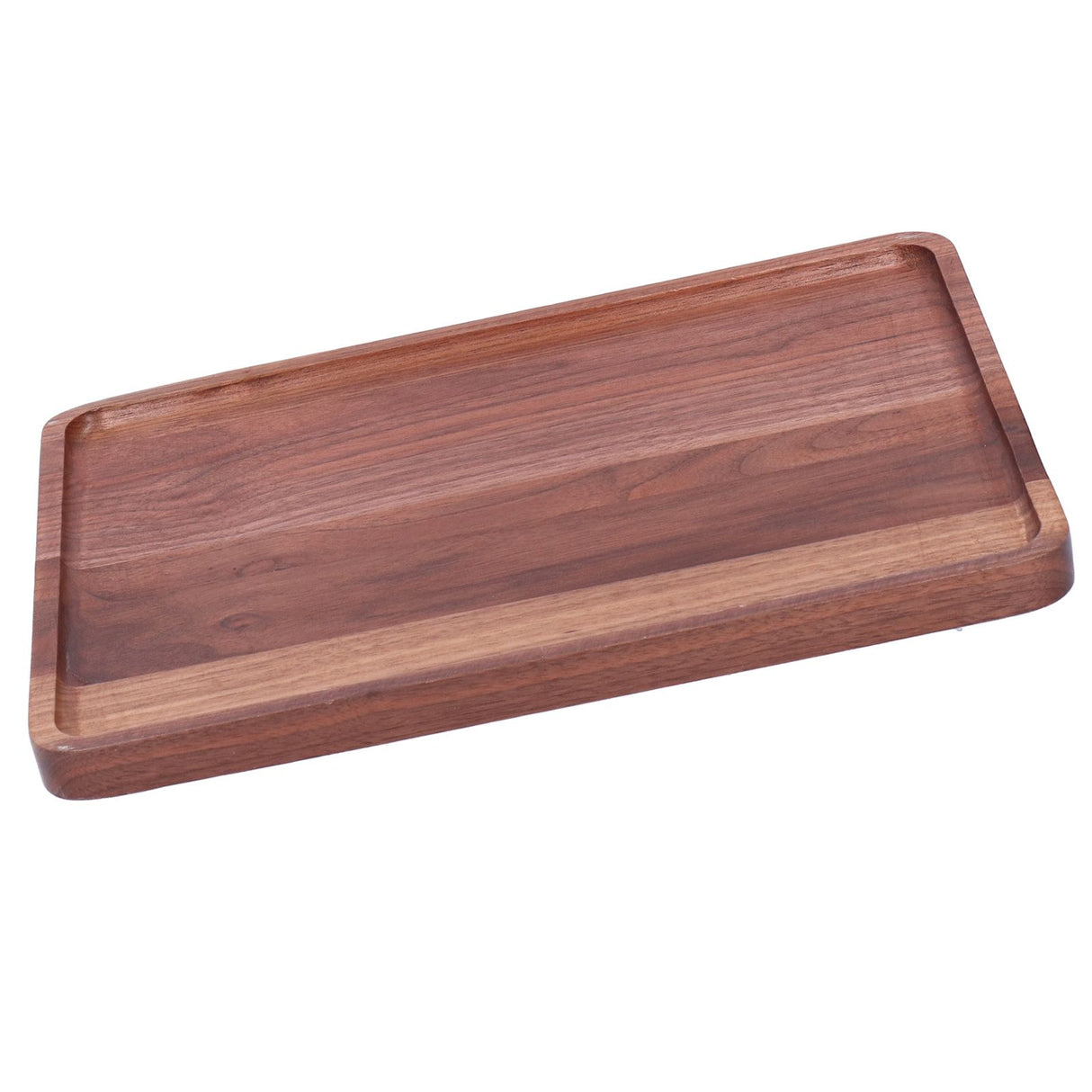 Walnut Service Plate Square Decoration Fruit Food Dessert Plate Tray Wooden BBQ Plate34x23x2