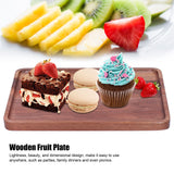 Walnut Service Plate Square Decoration Fruit Food Dessert Plate Tray Wooden BBQ Plate34x23x2