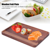 Walnut Service Plate Square Decoration Fruit Food Dessert Plate Tray Wooden BBQ Plate34x23x2 - Extra Image