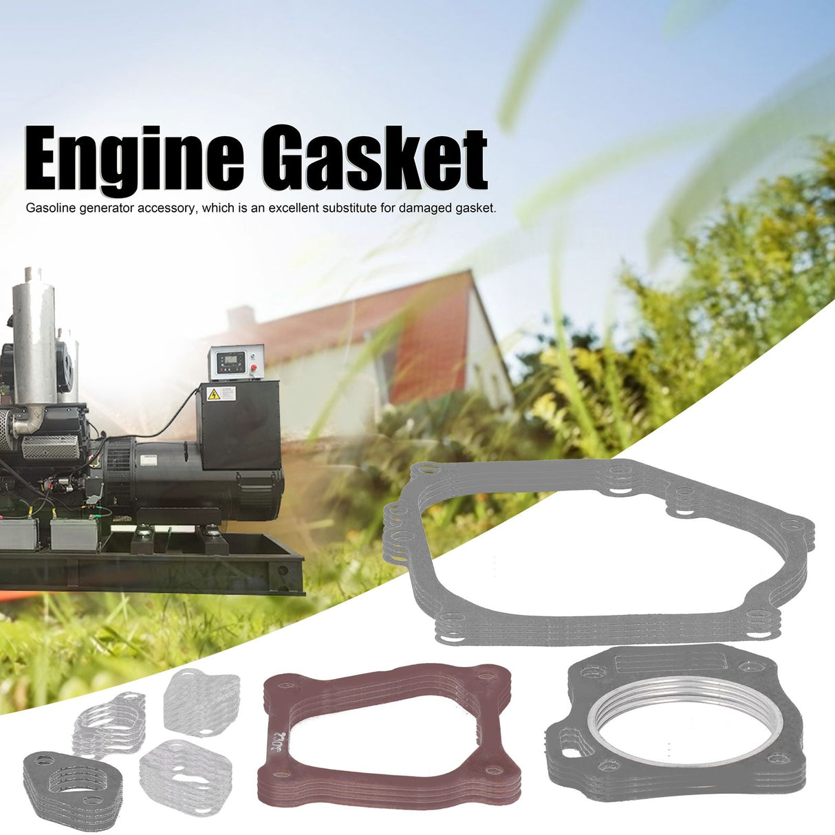 4Set Engine Gasket Kit Gasoline Generator Accessory Parts Fit for 168F/GX160 2KW 3KW