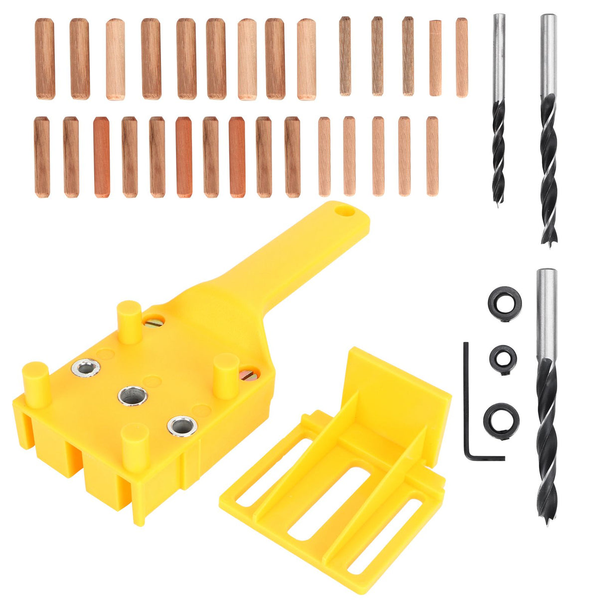 38Pcs/Set ABS Woodworking Punch Locator Set Doweling Pocket Hole Jig Puncher Tool