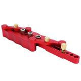 Self Centering Doweling Jig Borehole Locator with Scale Kit DIY Woodworking Tools - Close-Up Angle