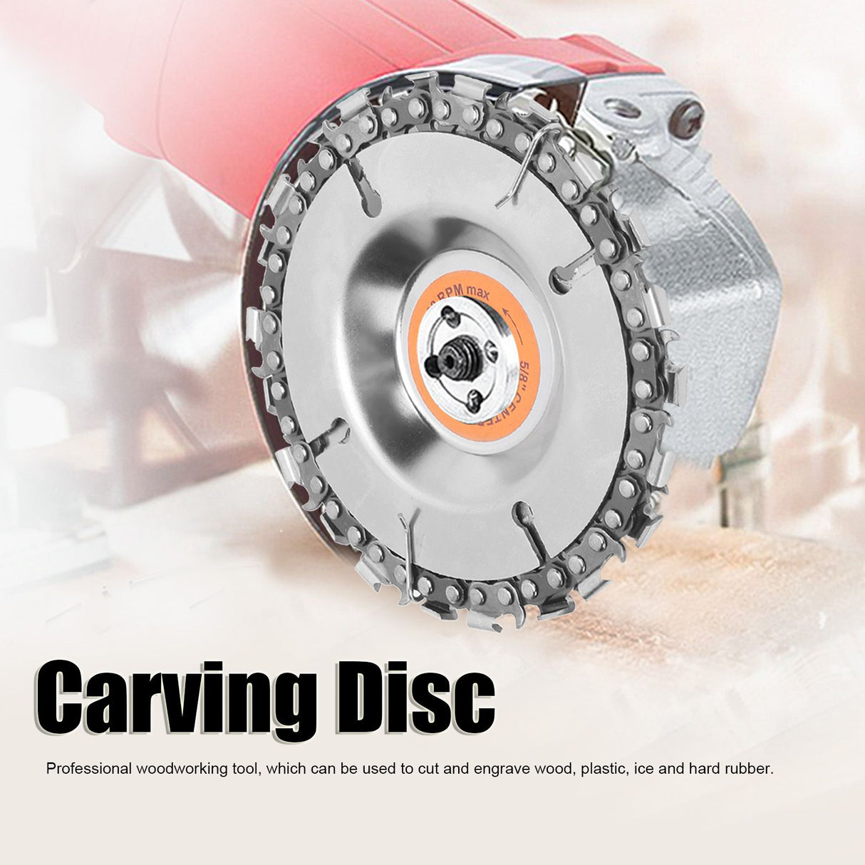 5/8in Grinder Wood Carving Disc Slot Cutting Sawing Blade Woodworking Tool Chain Plate